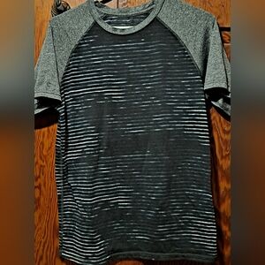 Stylish Black and Gray Striped Tee